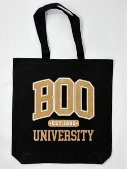 Halloween Boo University Canvas Tote Bag