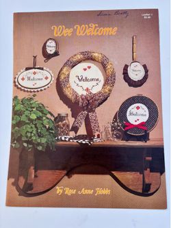 Vintage cross stitch magazine: Wee welcome