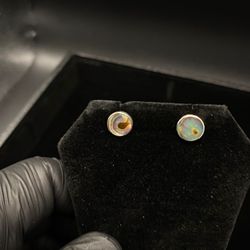 Natural Abalone Round Earrings – 925 Sterling Silver Dangle Shell Jewelry