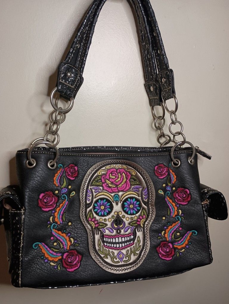 SUGAR SKULL Day Of The Dead Bag Concealed 