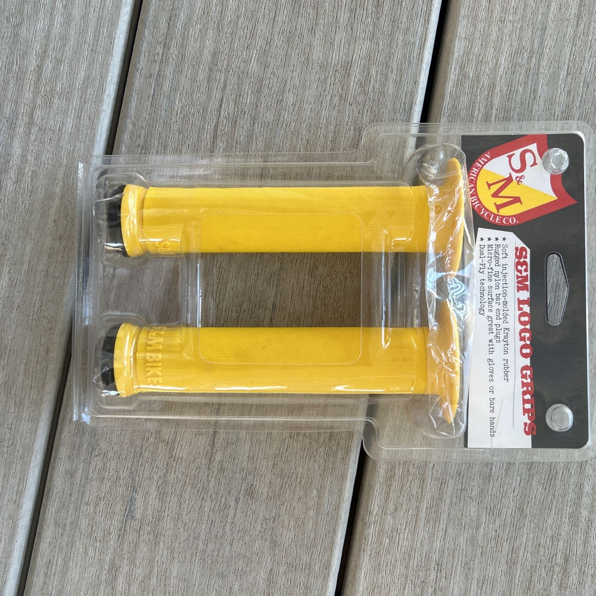 S&M Logo Bmx Grips Yellow Bmx Bike Grips Scooter Grips Cult Shadow Primo Bmx