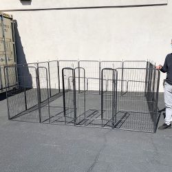 New $270 Large 10x10 FT Heavy Duty 48” Tall 16-Panel Pet Playpen Dog Crate Kennel Exercise Cage Fence