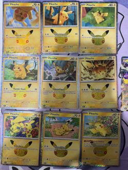 Pikachu Pokemon Cards 30th