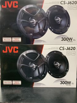 4 new JVC car speakers with installation.