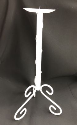 Metal White Candle Holder 13” Long