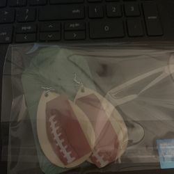 Tear-Drop Football Earrings