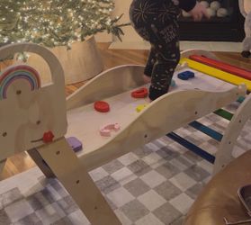 Wooden Kids Climbing Triangle with Ramp