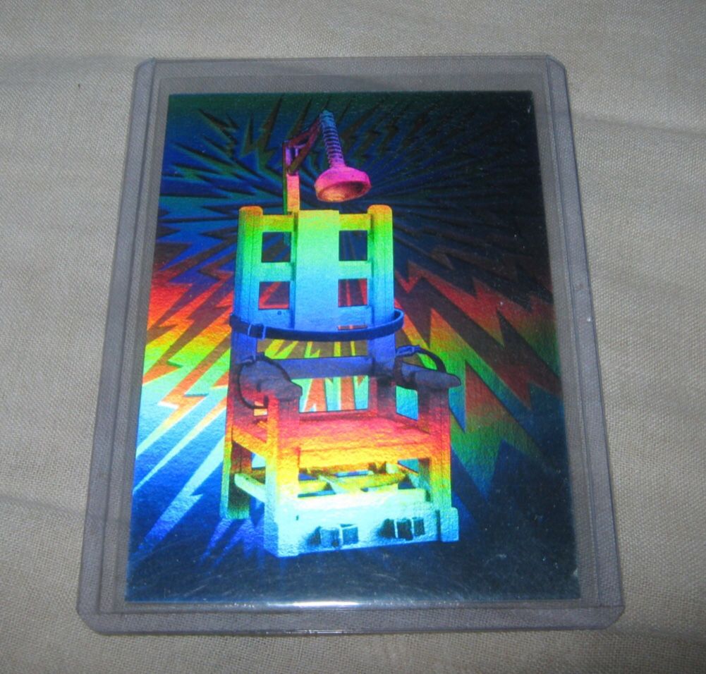 Rare Electric Chair Hologram Card True Crime Series 2 Trading Card