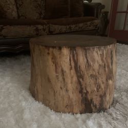 Large raw wood for seat/coffee or end table. Heavy