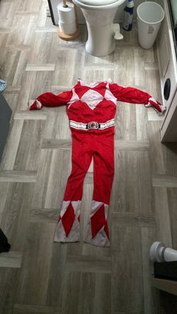 Red Power Ranger Costume Jumpsuit