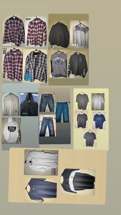 Men's Clothing Bundles - Flannels, Hoodies, and Shirts