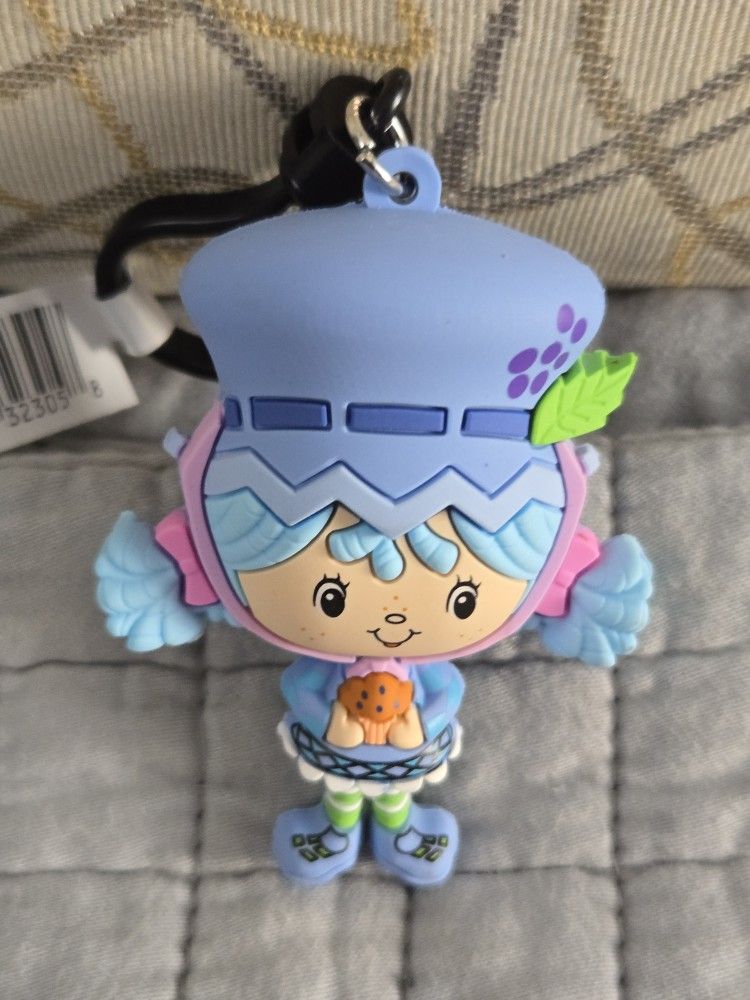 Strawberry Shortcake Blueberry Muffin Clip-On 2" Figural Backpack Clip Mystery