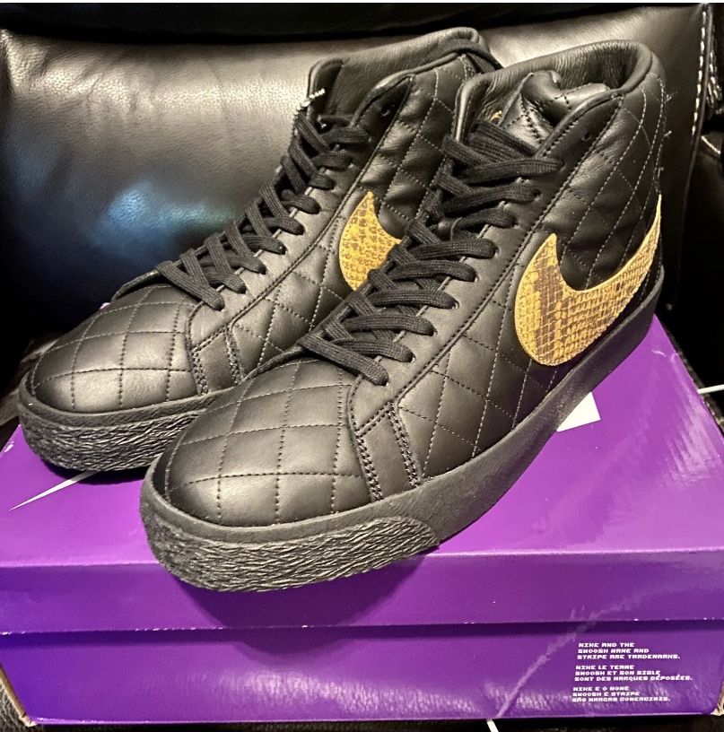 Supreme x Nike SB Blazer Mid QS Black DV5078-001 Size 12 Mens