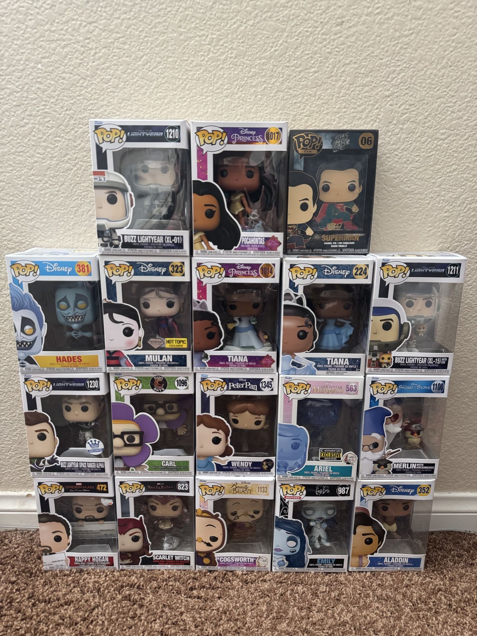 Disney, Pixar, Marvel Funko Pops $250 Value