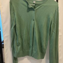 Green Cardigan (UNIQLO)