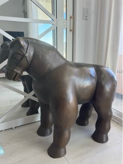 Large Bronze Horse Botero Style