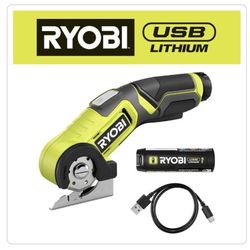 RYOBI USB Lithium Power Cutter Kit with 2.0 Ah USB Lithium Battery and Charging Cable