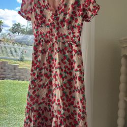 BETSEY JOHNSON STRAWBERRY DRESS