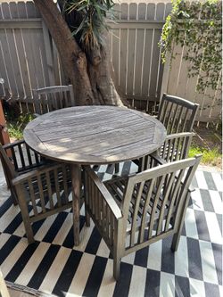 Outdoor patio table and chairs