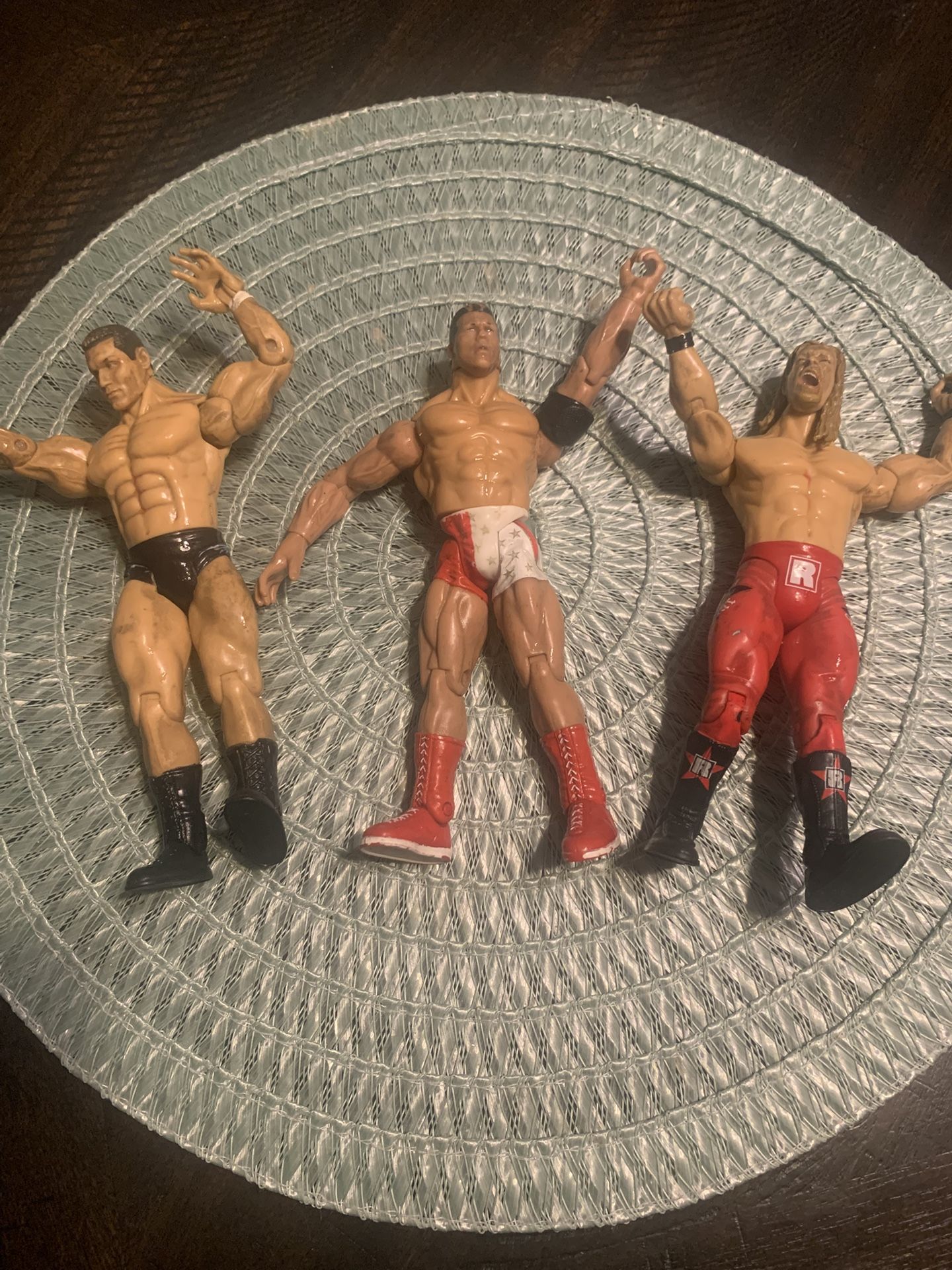 WRESTLING FIGURES 3 X   $12