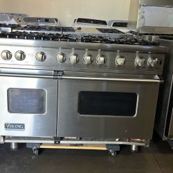 VIKING 48”WIDE ALL GAS RANGE STOVE 8 BURNERS 