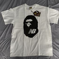 BAPE x New Balance White T-Shirt Size Large
