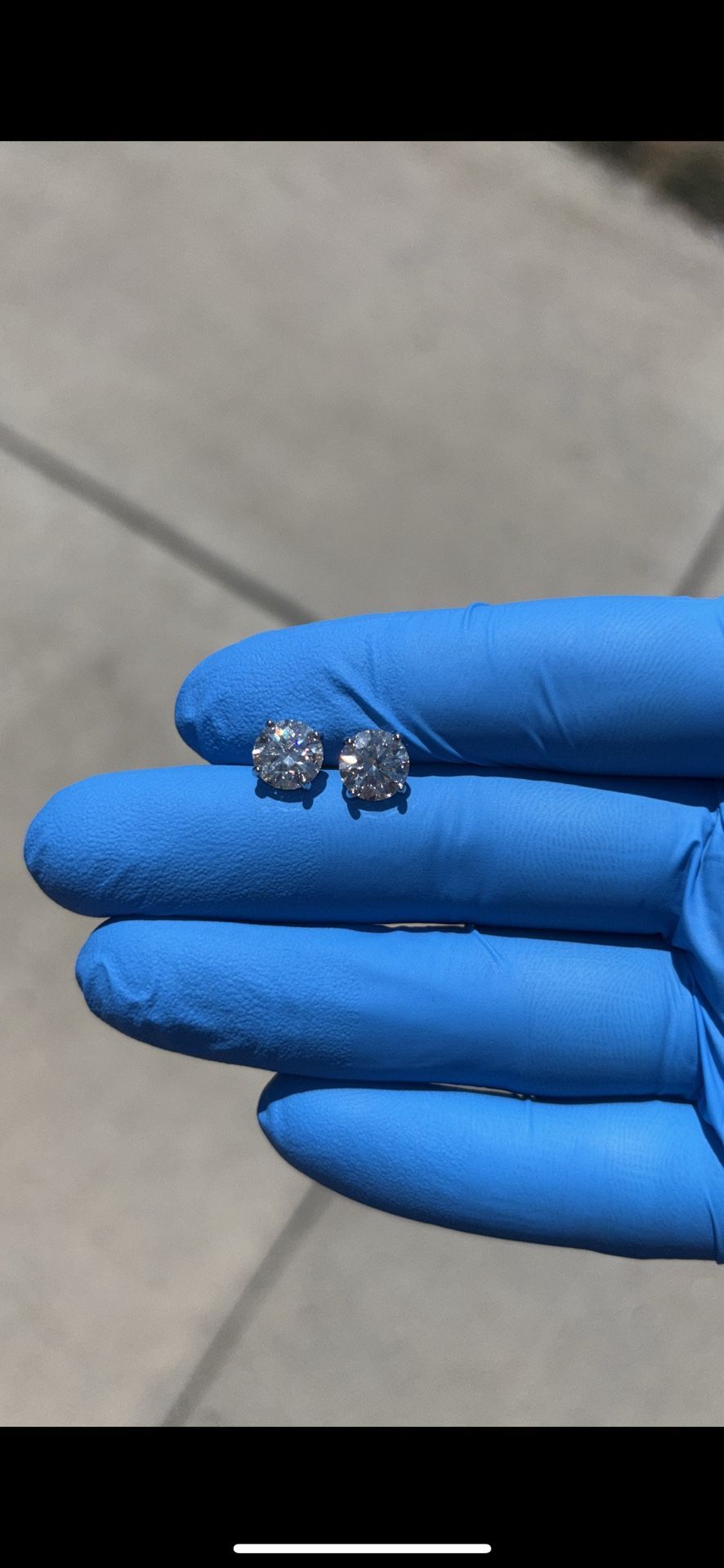 Moissanite Diamond Stud Earrings