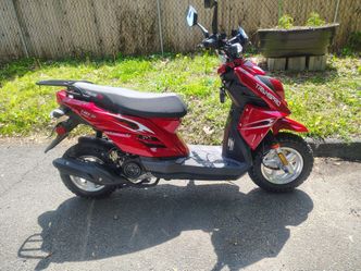 Red 2024 trex 50 moped 50cc