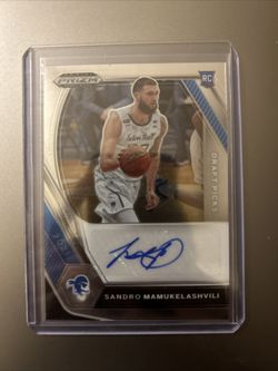 2021-22 Prizm Draft Picks Rookie Auto Bucks Sandro Mamukelashvili # DP-SMA