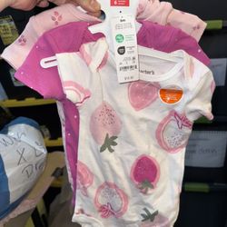 Carters Baby Girl Onesies 6m 