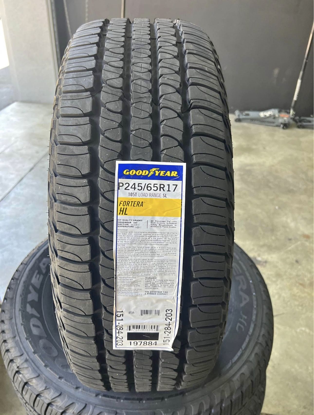 New Tires 245/65R17 Goodyear Fortera HL For Sale, WE FINANCE