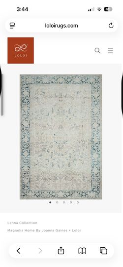7’6”x 9’6” beige and blue Lenna rug by Magnolia