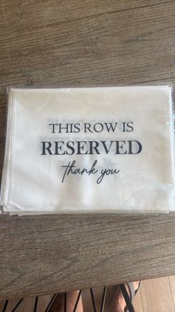 This row reserved cloth banner