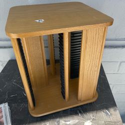 Vintage rotating cd rack.