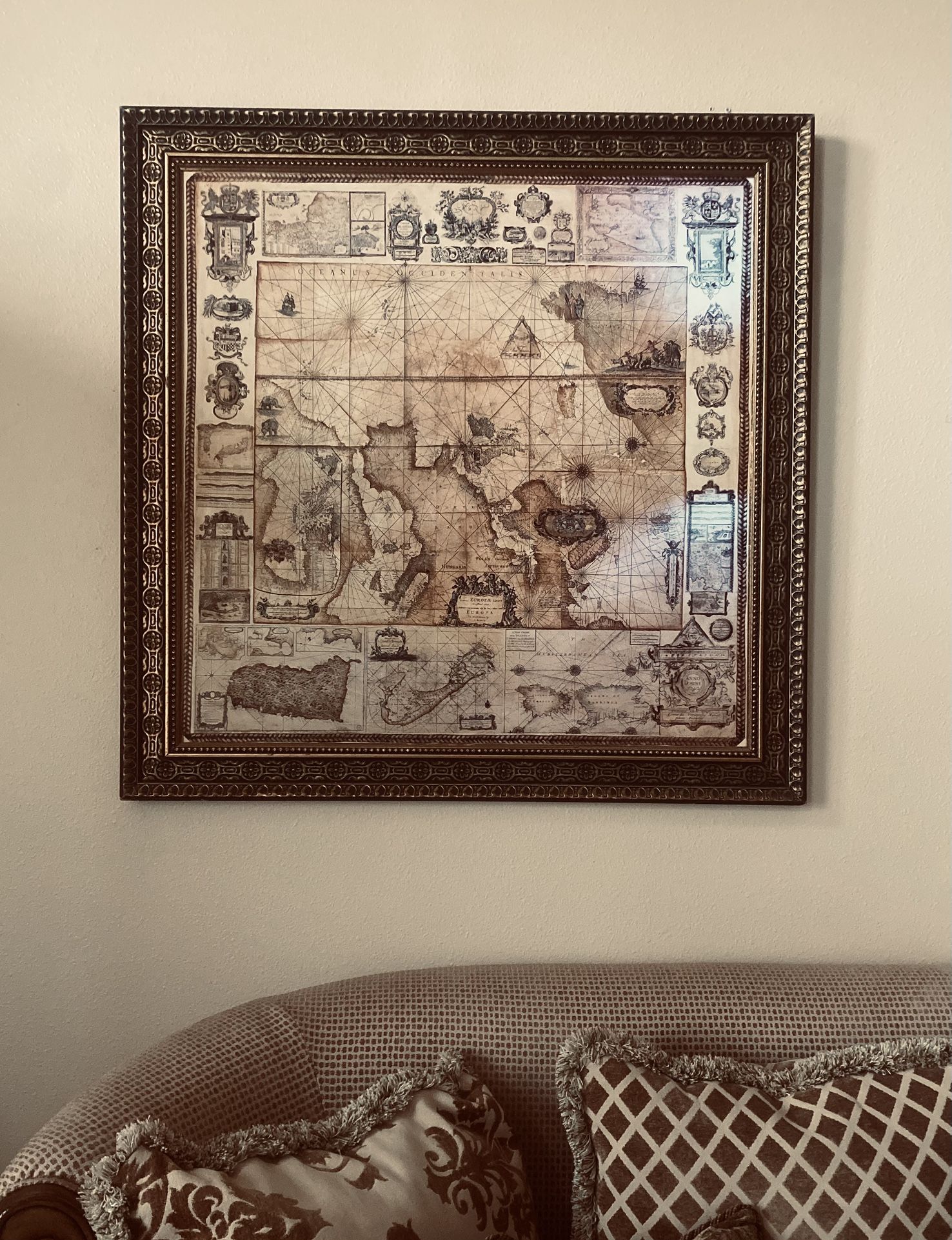 Vintage Map Frame