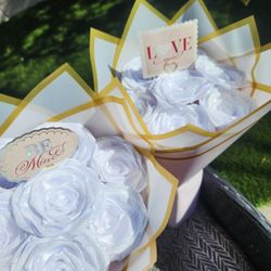 Valentine's Day Glitter Rose Flower Bouquets/ Ramo