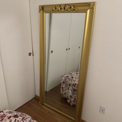 Gold Full Size Body Mirror 