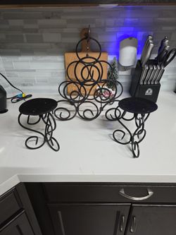 Candle Holders And Wine Rack