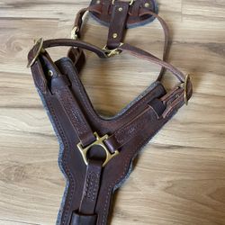 Large Breed Leather Dog Harness