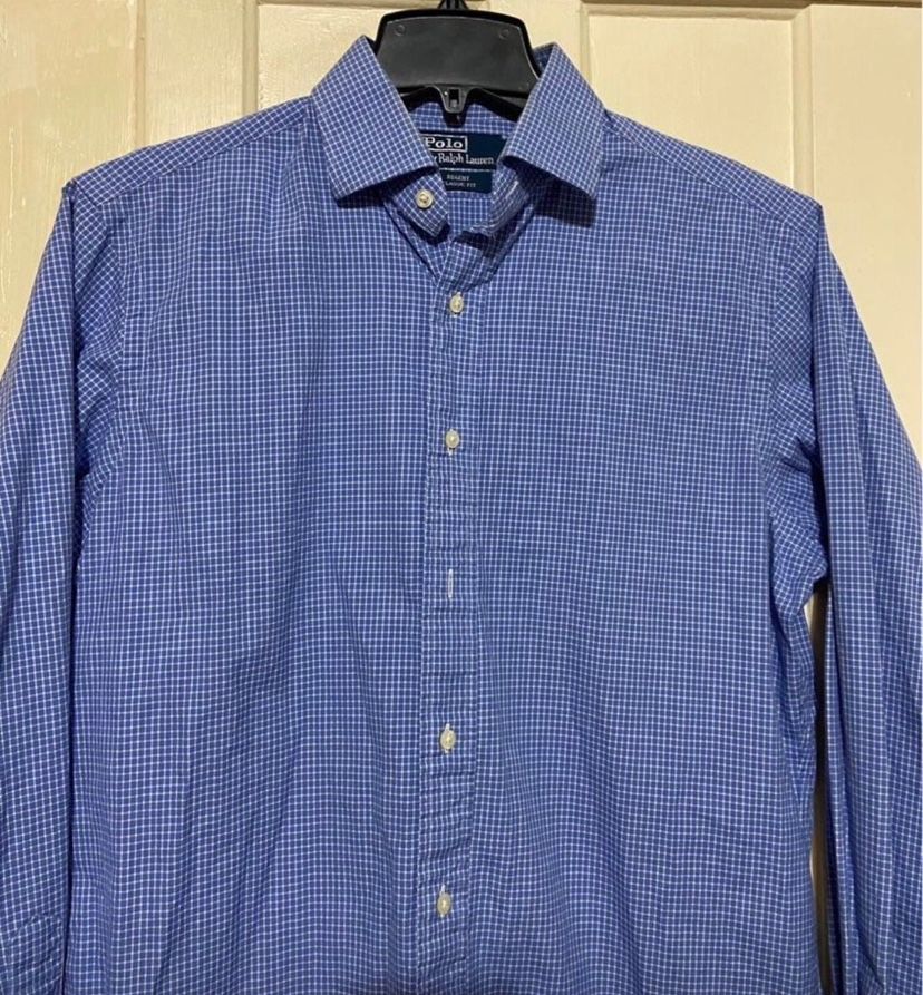 Polo Ralph Lauren Regent Classic Fit blue & white Men’s Shirt /15.1/2—34/35