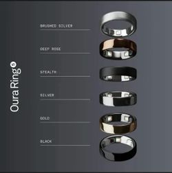 Oura Ring 5 Brand New/All Sizes/Black or Silver/free sizing kit if needed