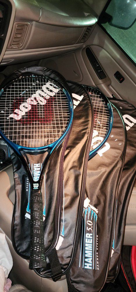 4 Wilson Tennis Rackets 