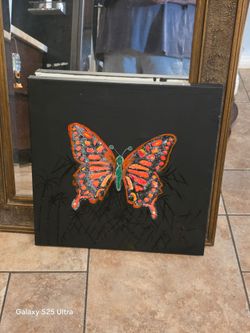 Butterfly signed painting