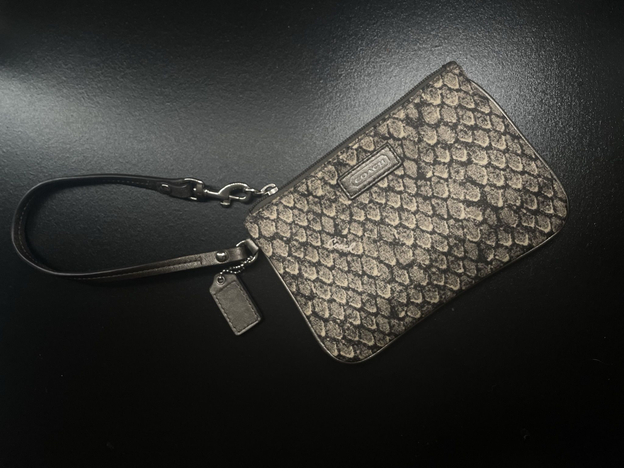 Original Vintage Coach SnakePrint Wristlet