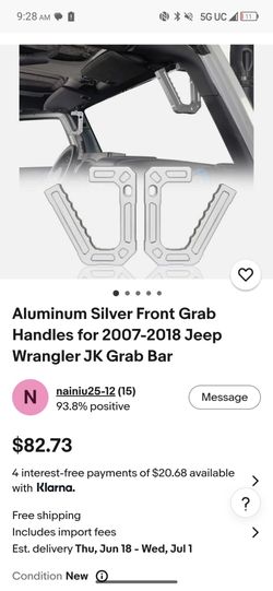 Jeep Wrangler front grab handles