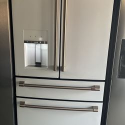 Refrigerator, White Refrigerator, Ge Cafe Refrigerator, Nevera, Refrigerador