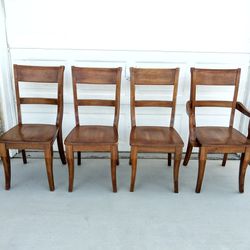 Rare Amish Made Vintage Solid Oak Chairs