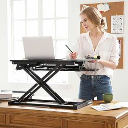 FLEXISPOT 28” Height Adjustable Home Office Desk converter - Computer Desk Riser