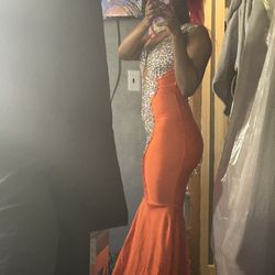Worn Once :orange Prom Dress