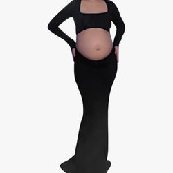 Size Large Maternity Black Dress